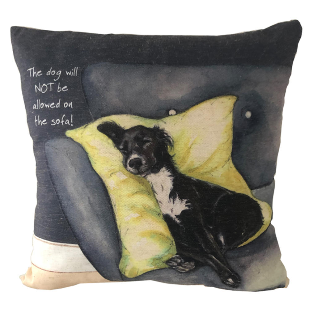 Not Allowed on The Sofa Cushion Little Dog Laughed Gift Gifts